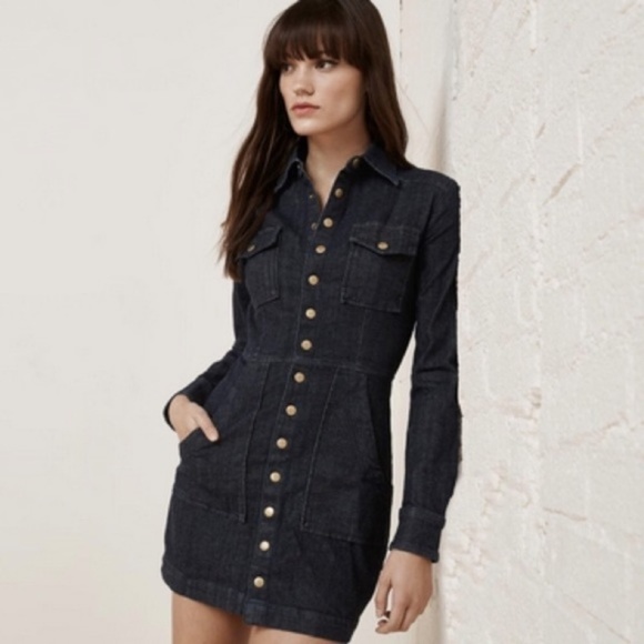 Reformation Dresses & Skirts - 🌹🇺🇸 REFORMATION Hartley DRESS Denim Jean MINI 4